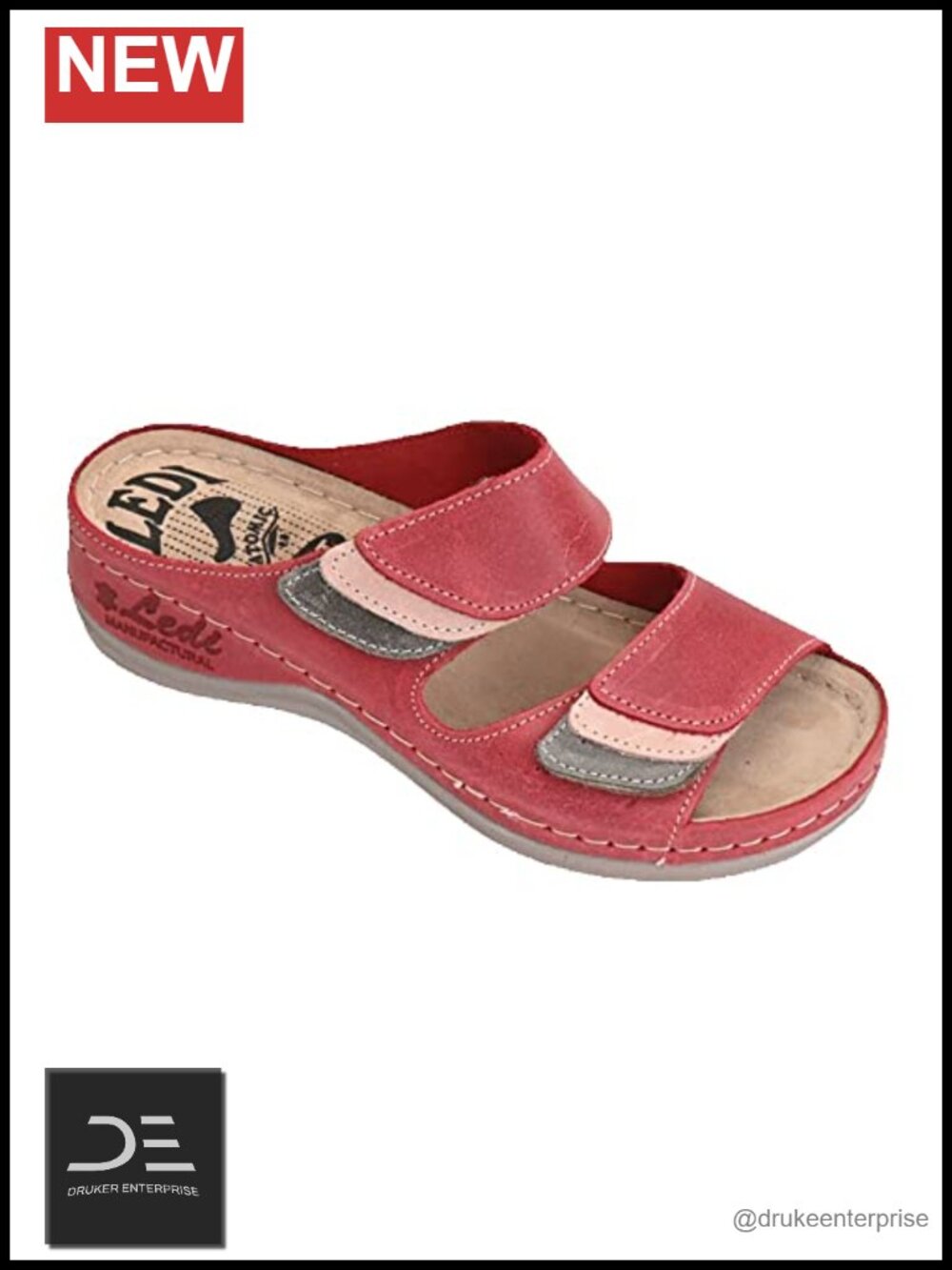 Ledi Anatomic Leather Slip-on Mule Clogs Comfort Sandals Ladies Shoes